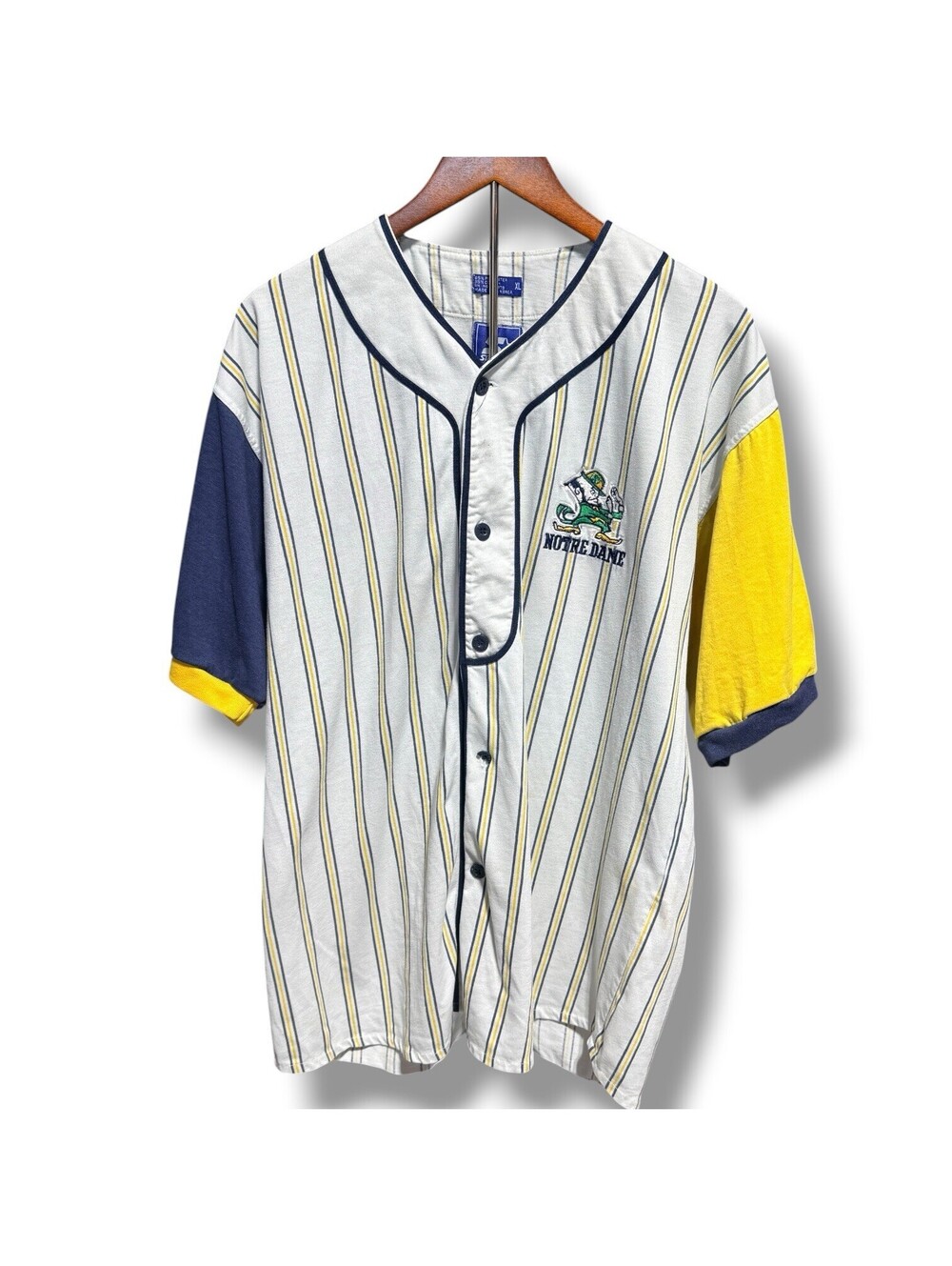 Vintage Notre Dame Fighting Irish Starter Baseball Jersey XL Made Korea 90s